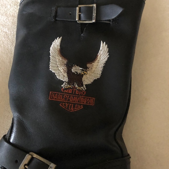 Harley-Davidson Vintage Black Leather Mens Boots size 10M main image 8